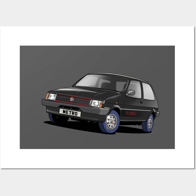 MG Metro Turbo car Wall Art by Webazoot